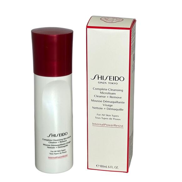 NEW! SHISEIDO Complete Cleansing Microfoam Cleanse + Remove For All Skin Types - Picture 1 of 13